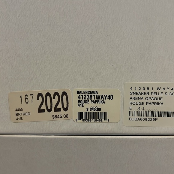 Balenciaga Arena high top size EU 41, color opaque rouge paprika - Picture 13 of 14